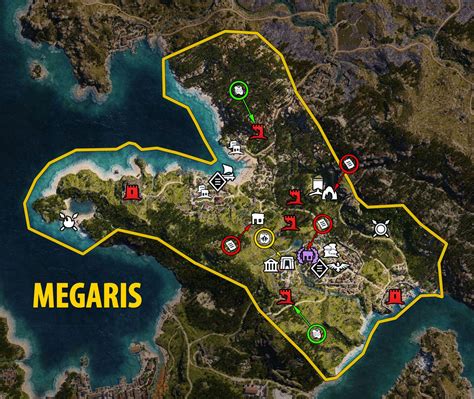 Megaris Map Tombs Ostracons Documents Secrets Assassin S Creed