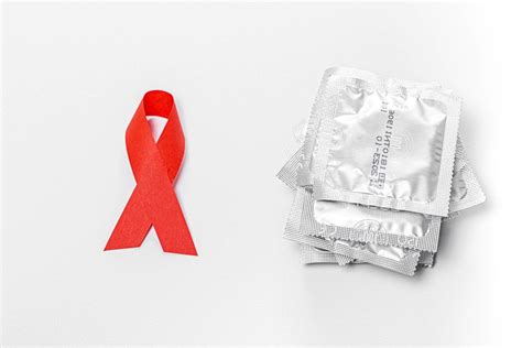 Fight Against Sexually Transmitted Diseases Aids Awareness Sign Red