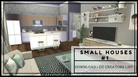 Sims 4 Small Houses 1 Download Cc Creators List Dinha