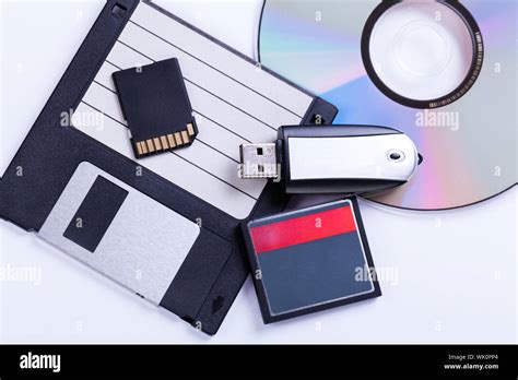 Selection Of Different Computer Storage Devices Stock Photo Alamy