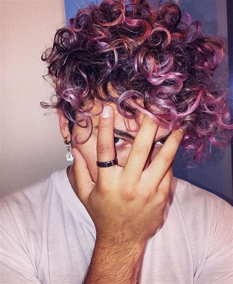 Pin By Alyssa On Jc Caylen Men Hair Color Men Purple Hair Hair Styles
