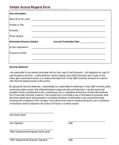 This simple, basic vendor registration form helps your company register vendors for an event, festival, or conference. FREE 9+ Sample Vendor Request Forms in MS Word | PDF