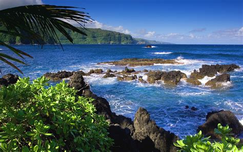 Hintergrundbilder Hawaii Meer Küste Wasser Blau Strand Natur