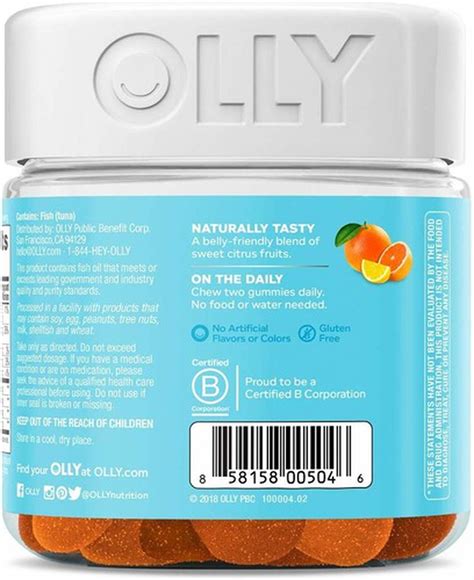 Olly The Essential Prenatal Gummy Multivitamin Sweet Citrus 30 Day