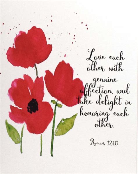 Bible Verse Greeting Cards Romans 1210 Watercolor Etsy