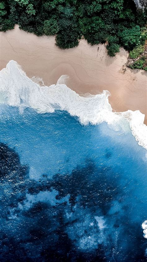 Ocean Waters Aerial View 4k Wallpapers Nature Water Beach Wallpaper Nature Wallpaper