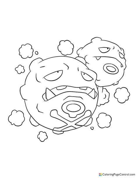 Pokemon Weezing Coloring Page Coloring Page Central In 2022