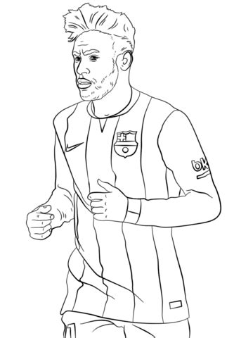 Filho de deus, pai, feliz e ousado !. Neymar kleurplaat | Gratis Kleurplaten printen