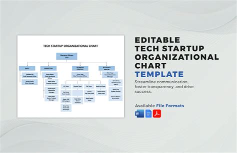 Printable Startup Organizational Chart Template In PDF Pages Word