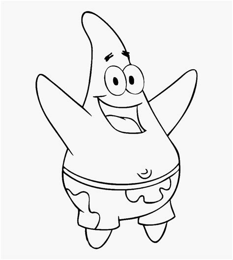 Transparent Patrick Star Png Spongebob Patrick Coloring Page Png
