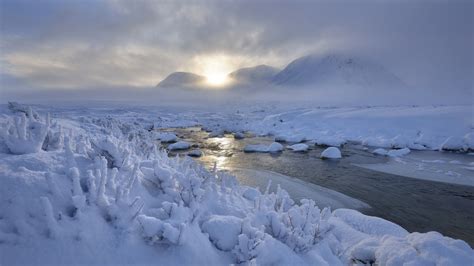 Icy Winter River Hd Wallpaper Background Image 1920x1080