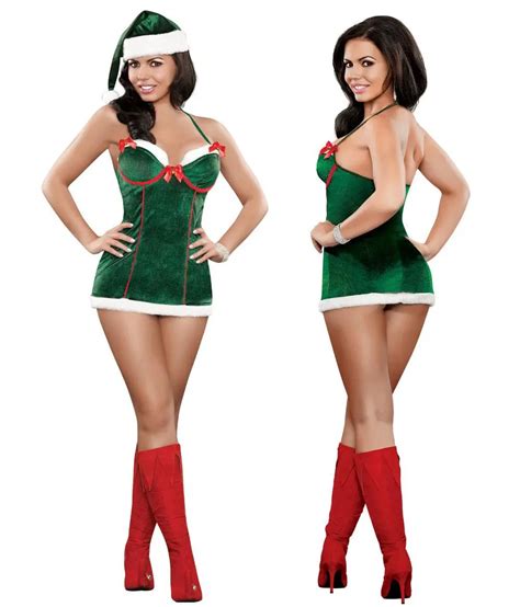 Adult Women Ladies Christmas Party Fancy Dress Costume Sexy Elf Santa Helper Outfit 88900 One
