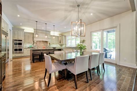 Choose from several table sizes, heights and materials. The formal dining room has direct access into the ...