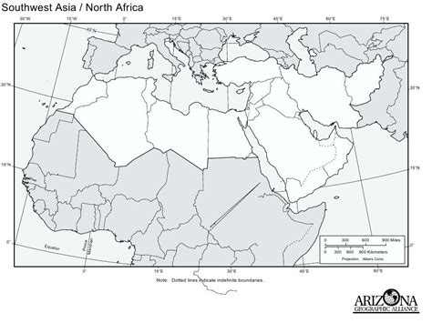 Blank Map Of North Africa And Southwest Asia Map Of A