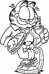 Coloring Pages Garfield Print Cartoon Color Kids Animated sketch template