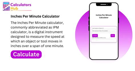 Inches Per Minute Calculator Online Calculatorshub