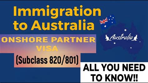 australia immigration onshore partner visa subclass 820 temporary and subclass 801
