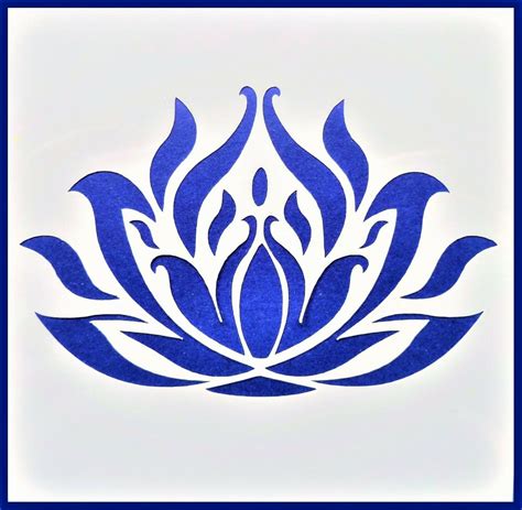 Flexible Stencil Lotus Flower Design 1 Pond Card Making Crafts 10cm