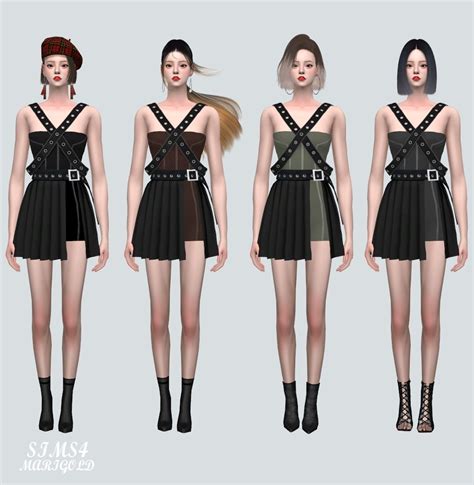 Mini Dress V3 By Marigold Created For The Sims 4 Emily Cc Finds