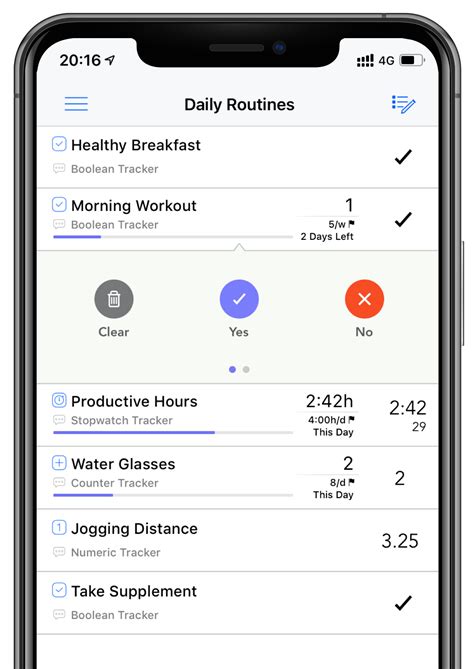 Daily Tracker Habits And Goals Tracker App