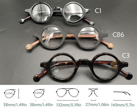 Unisex Retro Small Round Eyeglasses Acetate Frame 916 Round Eyeglasses Eyeglass Frames For