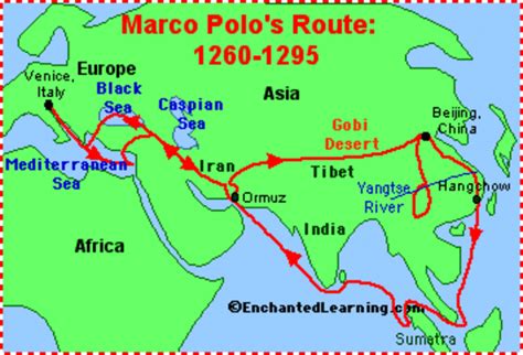 Marco Polo Route To China Map Map