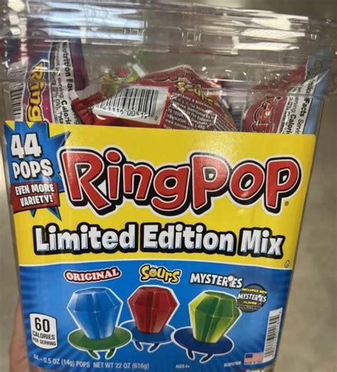 Ring Pop Assorted Flavors Lollipops Candy Tub Bulk Variety Pack 05 Oz