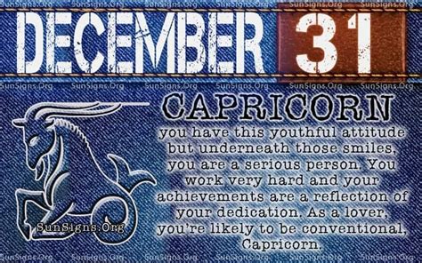 December 31 Zodiac Horoscope Birthday Personality Sunsignsorg