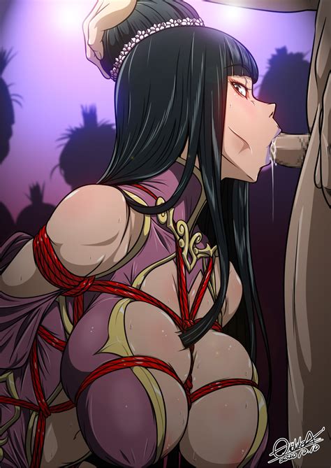 hizuekeaki houkouin fuuun ishin dai shogun highres 1girl black hair breast bondage