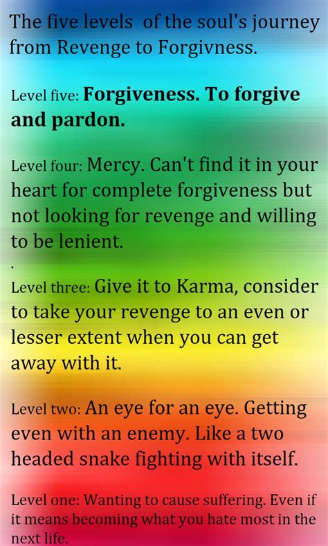 Levels Of Giving Forgiveness Forgiveness Souls Journey Revenge