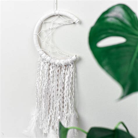 Make Your Own White Half Moon Dream Catcher Craft Kit By Making Things