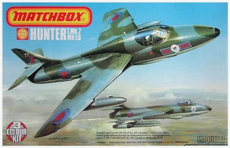 Matchbox Hunter T Mk Roy Huxley Plastic Model Airplane Kits Matchbox Art Plastic Model Kits