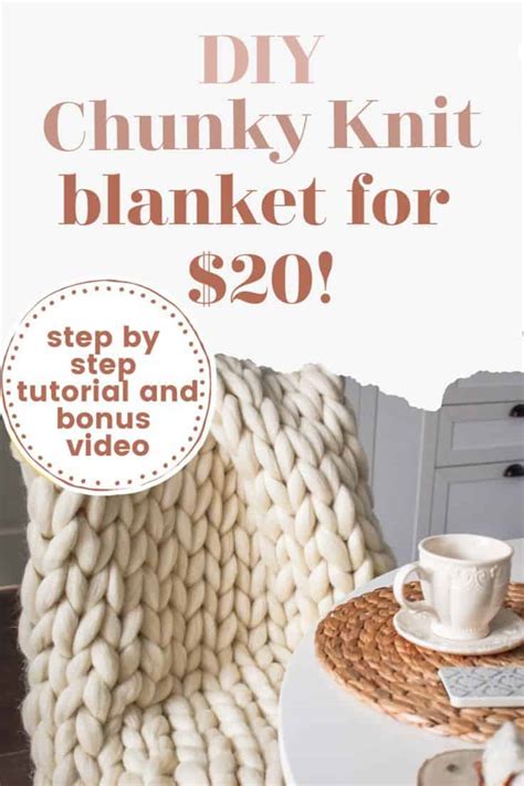 Diy Chunky Knit Blanket Tutorial No Tools Required 2023 Raising Nobles