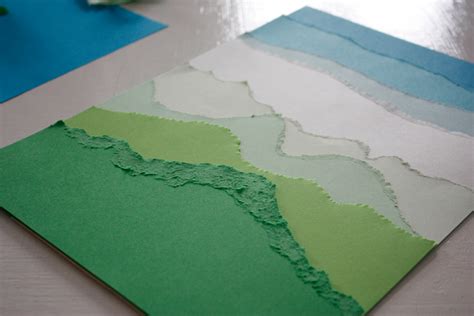Torn Paper Landscape Design And Paper Paper Art Projects Collage