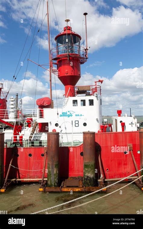 Red Lightship Light Vessel Lv18 Mi Amigo Ship Pirate Radio Station