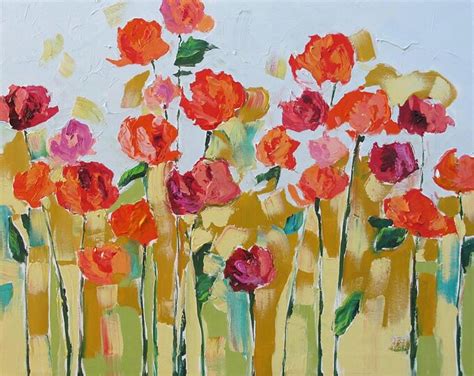 Original Art Abstract Floral Painting Fauve Impressionist Etsy