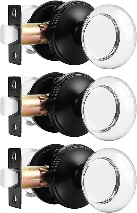 Orger Crystal Door Knobs With Passage Function Heavy Duty Door Handles For Hallway Or Closets