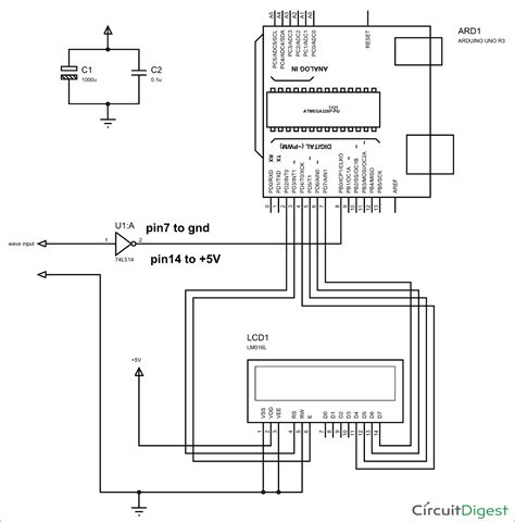 Frequency Counter Using Arduino Circuit Diagram