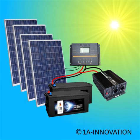 1000w Solar System Complete Package 220v 12v 2x Battery 280ah Solar