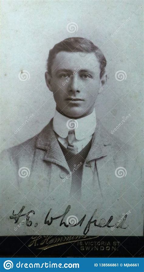 Vintage Black And White Photo Of A Young Edwardian Man F E Whitfield