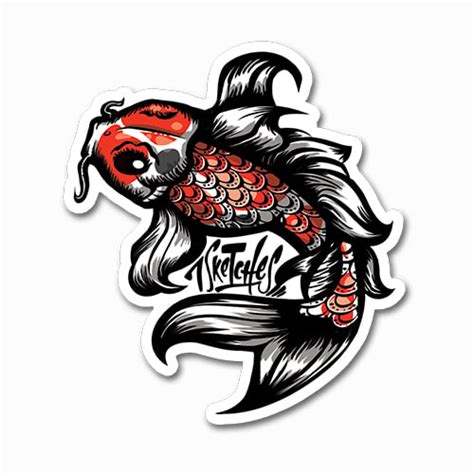 Koi Fish Sticker 7sketches