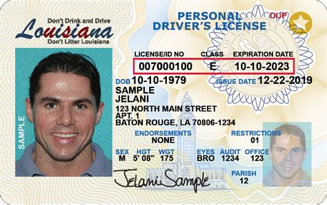 Free Louisiana Drivers License Template