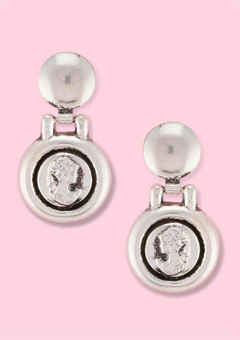 Round Silver Drop Earrings Shop 60s Earrings Live To Express