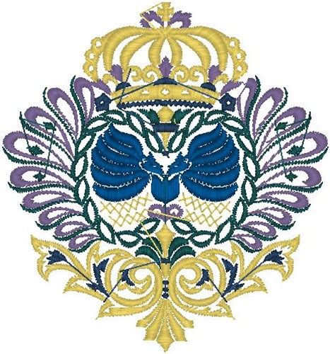 Fancy Royal Crest Embroidery Designs Machine Embroidery Designs At