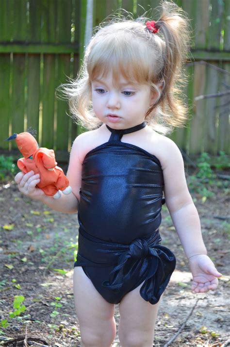 Baby Bathing Suit Liquid Metallic Black Swimsuit Toddler Girls Swimsuit