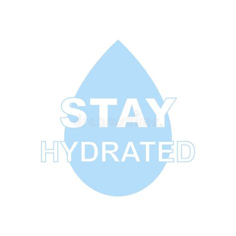 Stay Hydrated Hand Lettering Inscription On Bottle Of Water Fitness