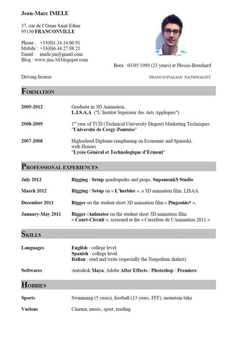 Resume In English