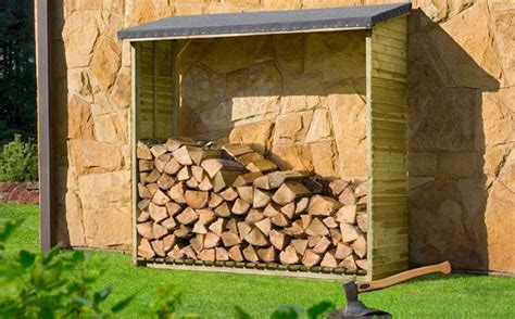 Zur optimalen verbrennung und energiefreisetzung benötigten holz bzw. Brennholz richtig lagern - Kaminholzregale, Ständer ...