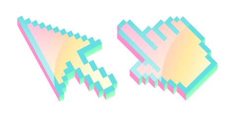 3d Pixel Desktop Wallpaper Art Holographic Cursors Custom Cursor In