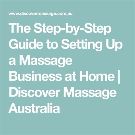 The Step By Step Guide To Setting Up A Massage Business At Home Discover Massage Australia
